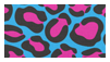 pink and blue leopard print